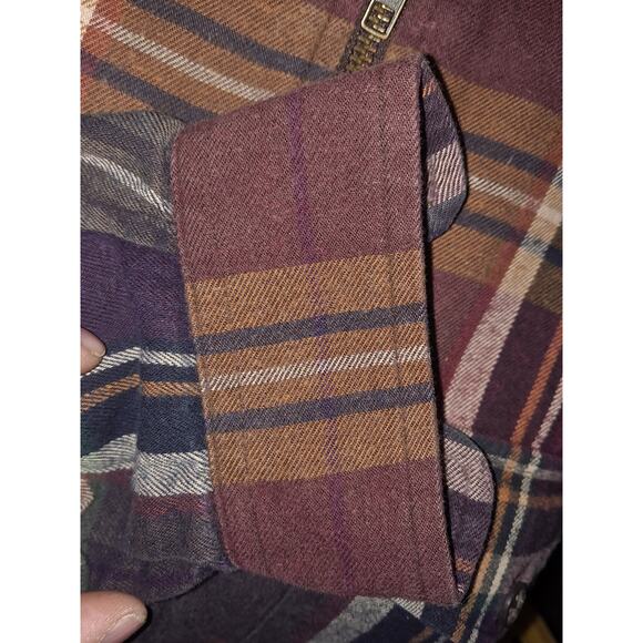 Lauren Ralph Lauren Petite Plaid Full Zip with Front Pocket Shirt Size PS - Picture 3 of 6